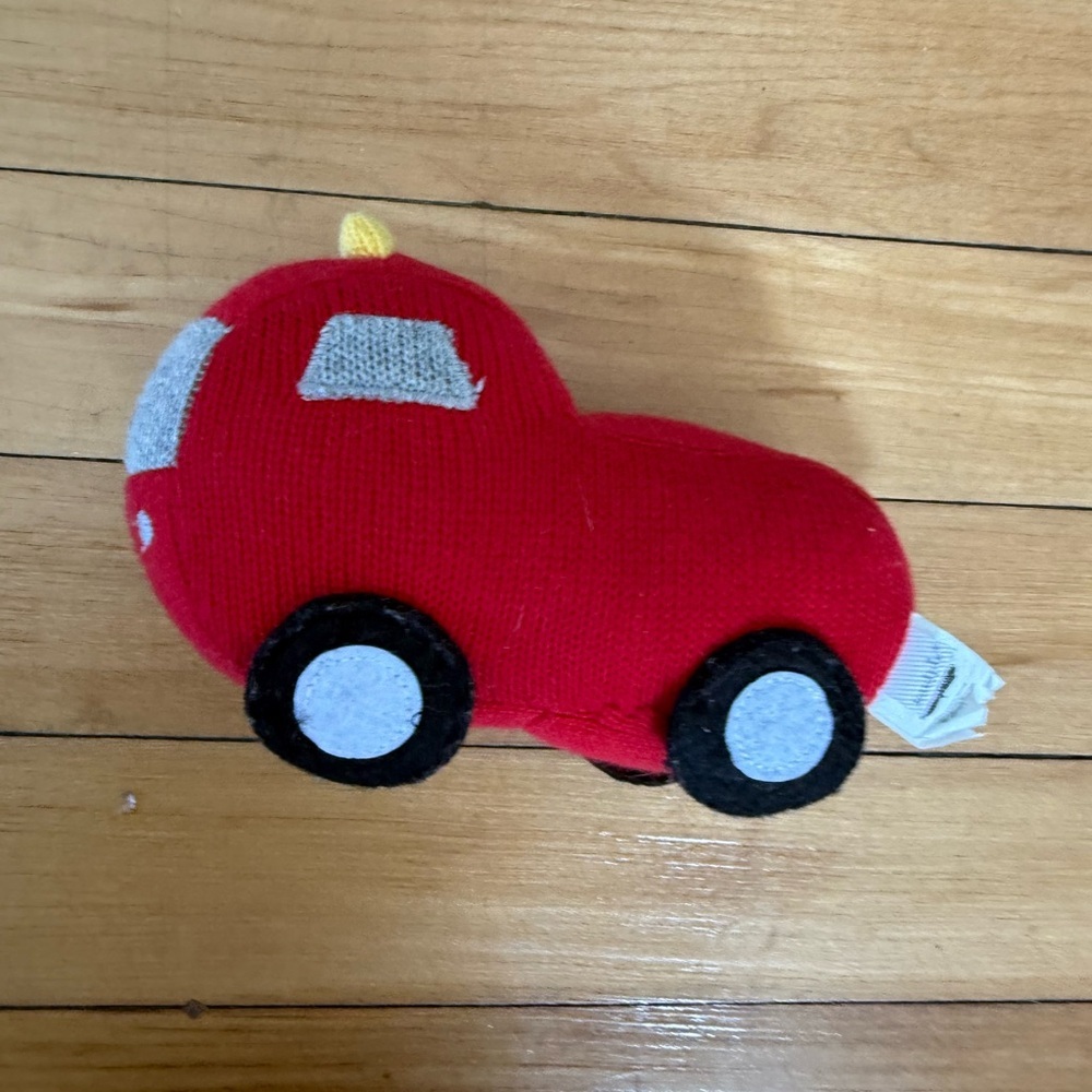 Mud Pie Firetruck plush rattle